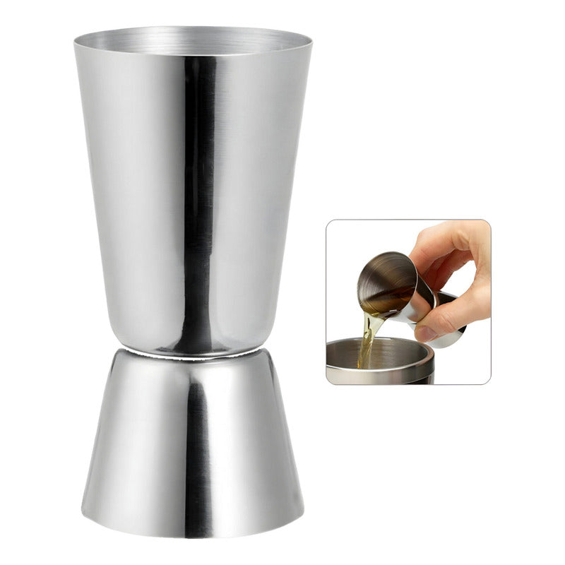 Set Coctelera Con Filtro 550ml + Jigger Medidor 15/30ml