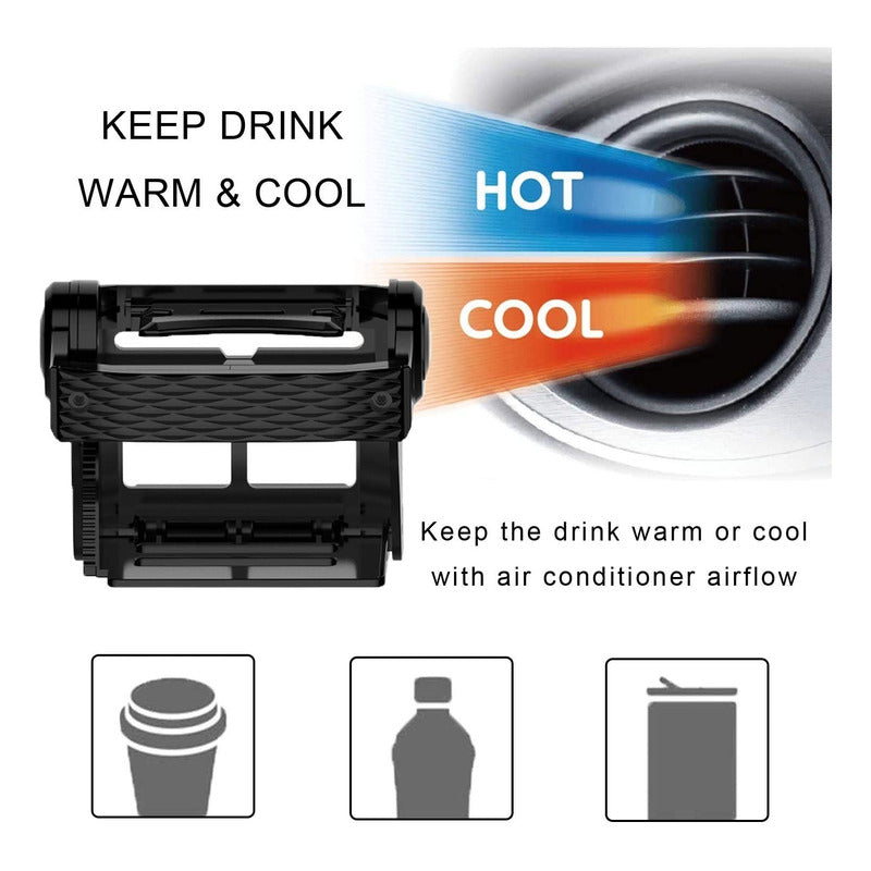 Porta Vasos Auto Soporte Rejilla Ventilación Multifuncional