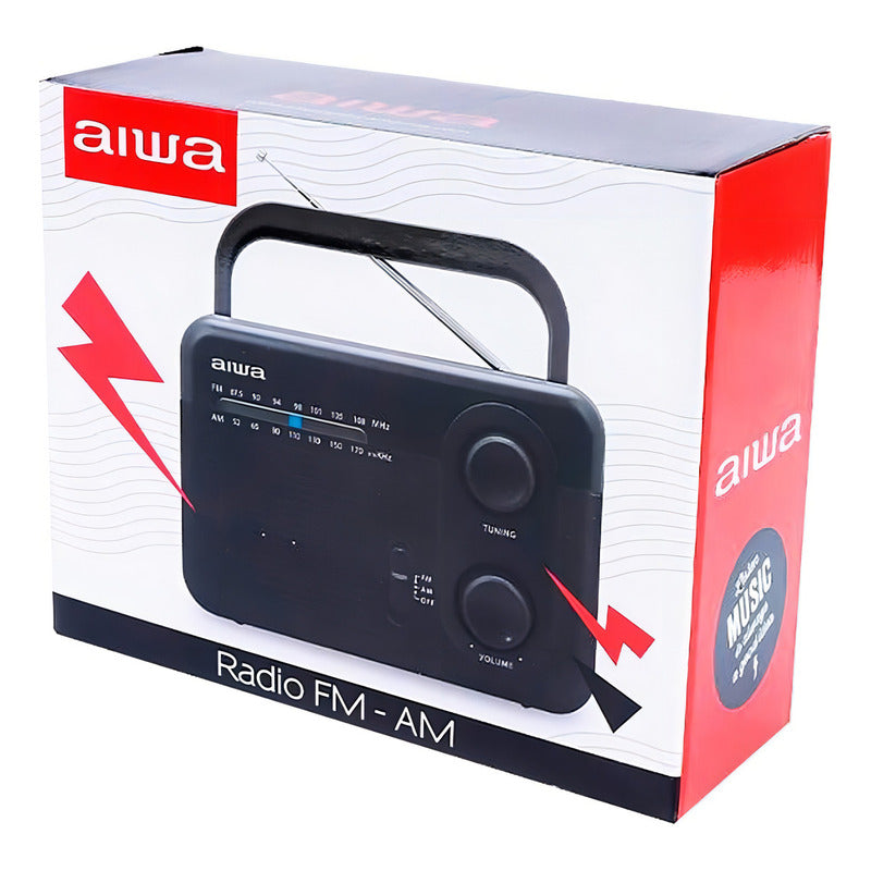 Radio Fm Aiwa Awfml4 Analógico 220v Portátil Am/fm Con Asa