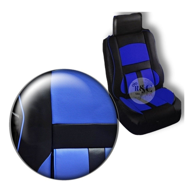 Set Fundas Cubreasiento 100% Eco Cuero Con Bolsillo Respaldo