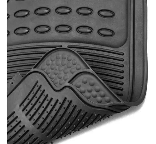 Alfombra Piso De Goma Auto Universal 3 Piezas Camello