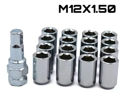 Tuercas De Seguridad Llanta M12 + Llave Allen 16 Pcs
