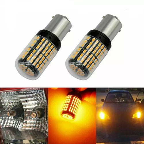 Ampolleta 144 Led Intermitente 1 Contacto Luz De Viraje Ámbar