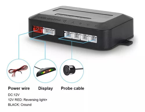 Kit Sensor De Retroceso Némesis Con Sonido Y Display Digital