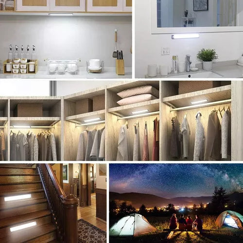 X2 Luz Led Con Sensor Movimiento Recarga Closet Baño Cocina