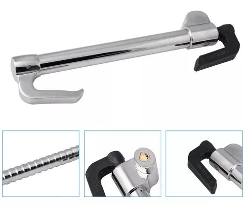 Traba Volante Y Pedal Antirrobo + Llave Cq-legend 2003 Metal
