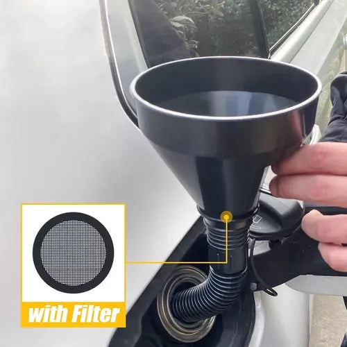 Embudo Flexible Con Filtro Multiuso Aceite Parafina Combustible