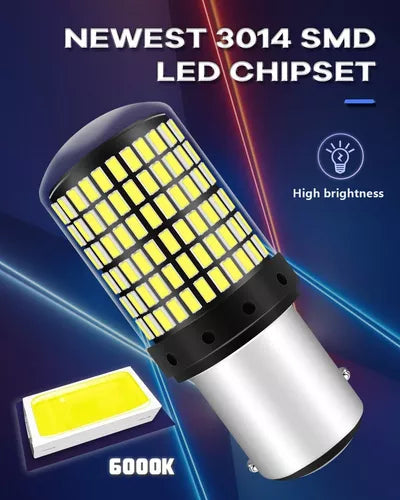 Ampolleta 144 Led Luz Freno Auto 2c Y 1 C 12v Alto Brillo