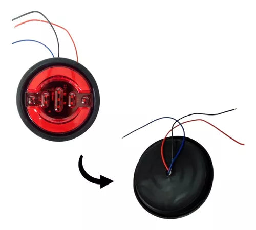 X2 Luz Led Trasera 12/24v Auto Remolque Camión Rojo Freno