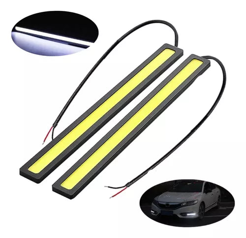 Tira Barra Luz Led Alto Brillo Neblineros Adhesivo Auto X2