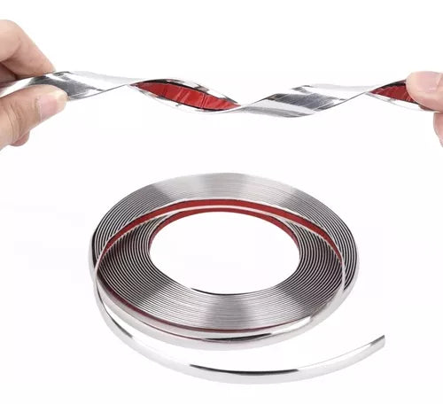 Moldura Cromada 15mm Adhesiva Auto Tuning Universal