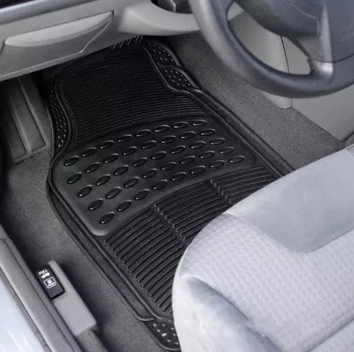 Alfombra Piso De Goma Auto Universal 3 Piezas Camello