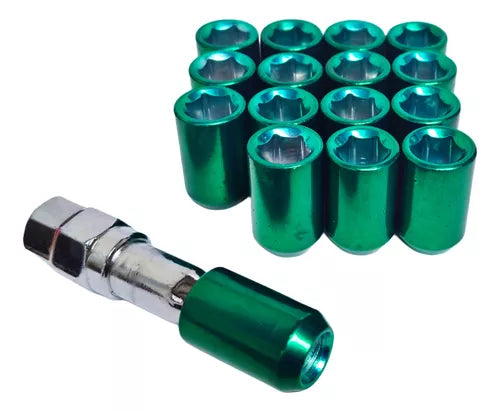Tuercas De Seguridad Llanta M12 Antirrobo Colores 16 Pcs