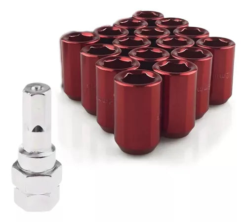 Tuercas De Seguridad Llanta M12 Antirrobo Colores 16 Pcs