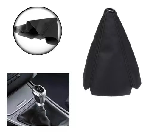 Funda Cubre Palanca De Cambios Eco Cuero Negro Auto Universal