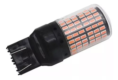 X2 Ampolleta Led T20 7443 144smd Roja 360° Auto