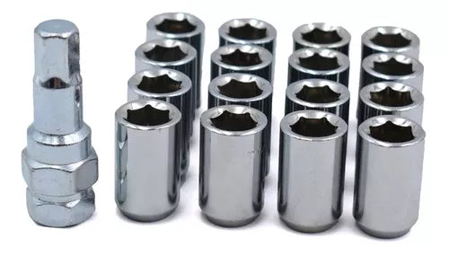 Tuercas De Seguridad Llanta M12 + Llave Allen 16 Pcs
