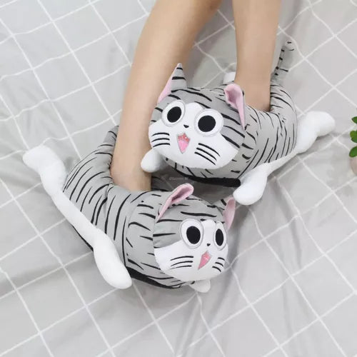 Pantuflas Cute Gato Chi Cerradas Calientita Acolchada Kawaii