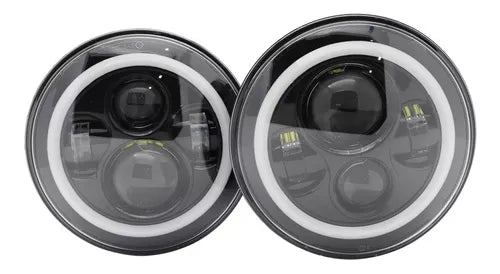 X2 Foco Led Ojo De Ángel Estilo Jeep 7 Pulgadas