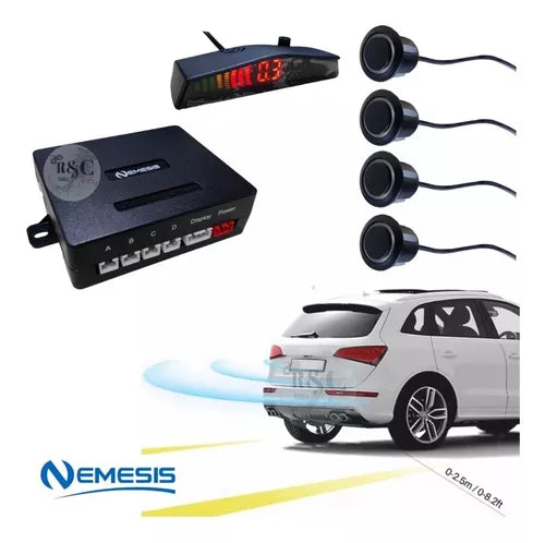 Kit Sensor De Retroceso Némesis Con Sonido Y Display Digital