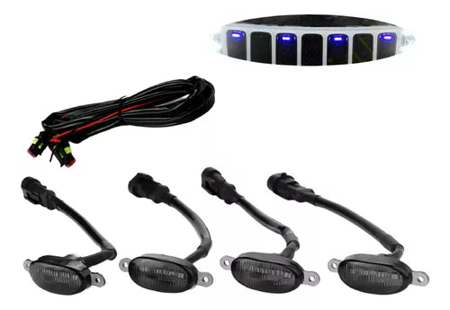 X4 Luz Led Estilo Raptor Ahumada Parachoques Parrilla Rejilla