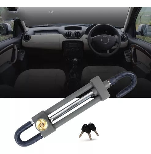 Traba Volante Y Pedal Antirrobo + Llave Cq-legend Metal