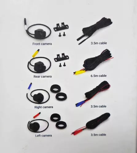 Kit Cámaras 360° De Estacionamiento Aiwa Para Radio Android
