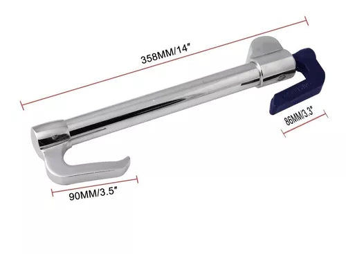 Traba Volante Y Pedal Antirrobo + Llave Cq-legend 2003 Metal