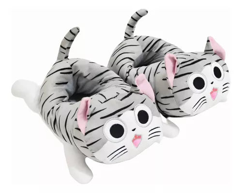 Pantuflas Cute Gato Chi Cerradas Calientita Acolchada Kawaii