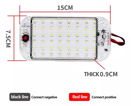 Luz Led De Techo Interior 12-85v 48led Botón Universal Cx05