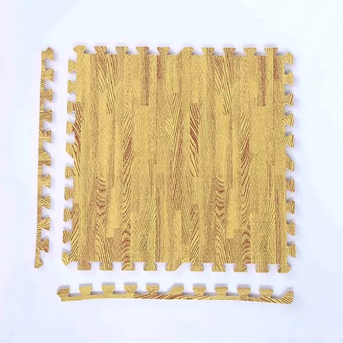 X4 Piso Goma Eva Puzzle Alfombra Madera 60x60x1cm Antigolpes