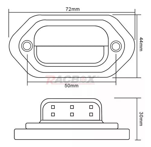 Pack Luz Patente Foco 6 Led Auto Camión Furgón 10 - 30v X2