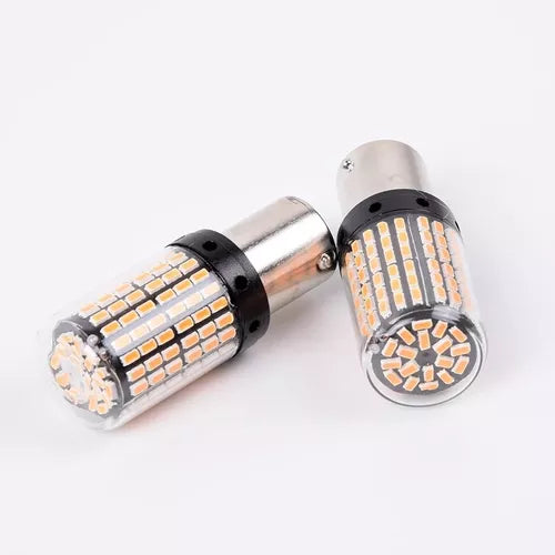 Ampolleta 144 Led Intermitente 1 Contacto Luz De Viraje Ámbar
