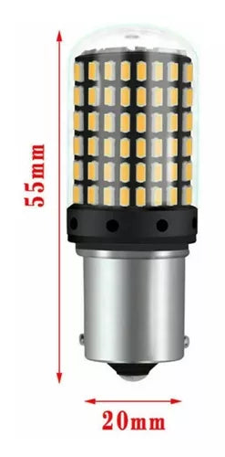 Ampolleta 144 Led Intermitente 1 Contacto Luz De Viraje Ámbar