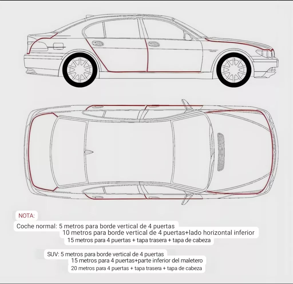 Moldura De Auto Sello Presión Protectora Puertas Y Capot 5m