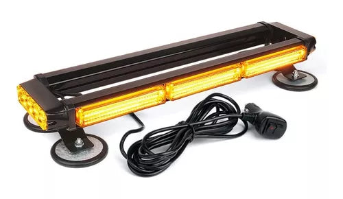 Baliza Led De Techo Destellante Ámbar Estrobo Auto 12v Imán