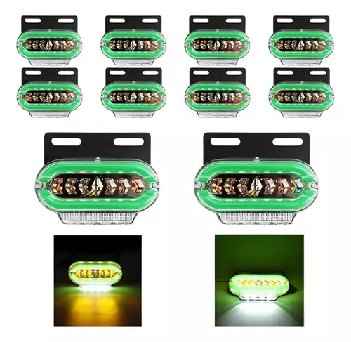 X10 Luz Led Lateral Bicolor Luz De Trocha 24v Destellante