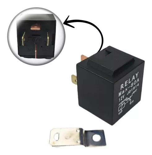 Relay 12v 80a 4 Patas Relé Auto 4 Pines