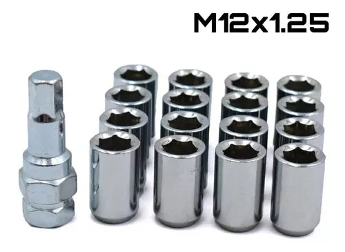 Tuercas De Seguridad Llanta M12 + Llave Allen 16 Pcs