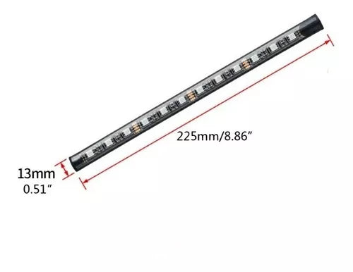 X4 Tiras Led Luz Piso Interior Auto +control Rítmica