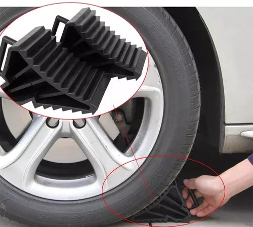 Pack 2 Cuña Para Auto Camionetas Antideslizamiento Abs