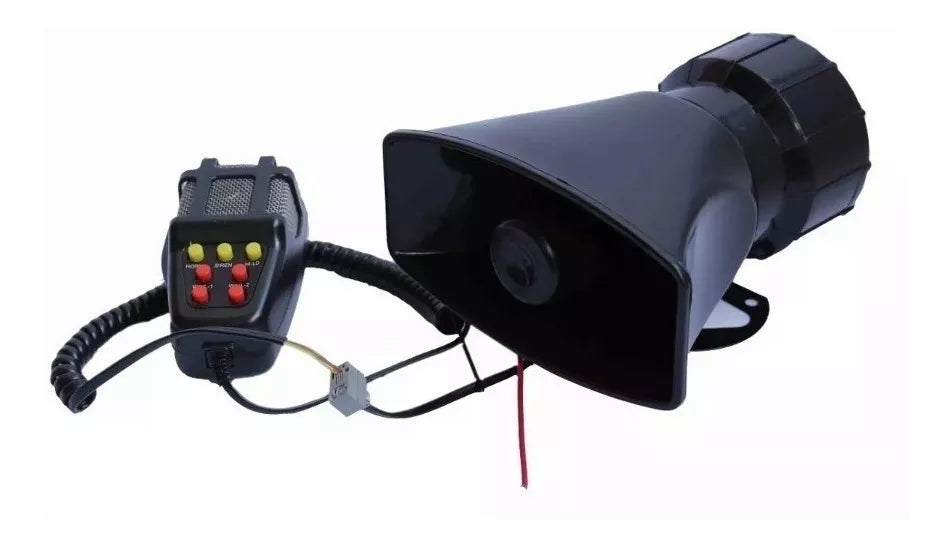 Bocina Policial Sirena Carabinero 7 Tonos Megafono 100w 12v