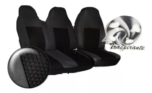 Set Fundas Cubre Asiento Para Furgón 3 Asientos Tela