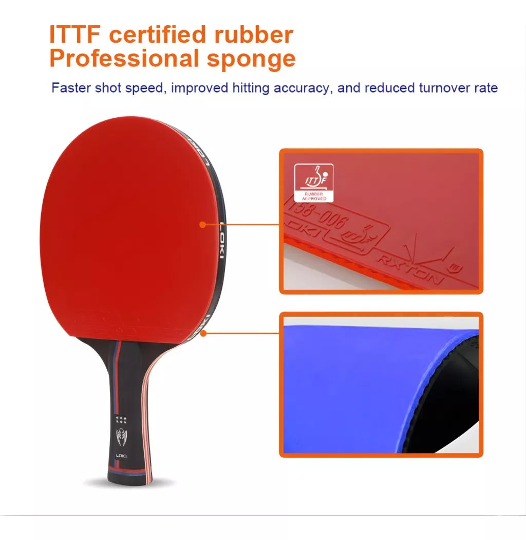 Loki Paleta De Ping Pong Profesional K6 Estrellas Con Carbono