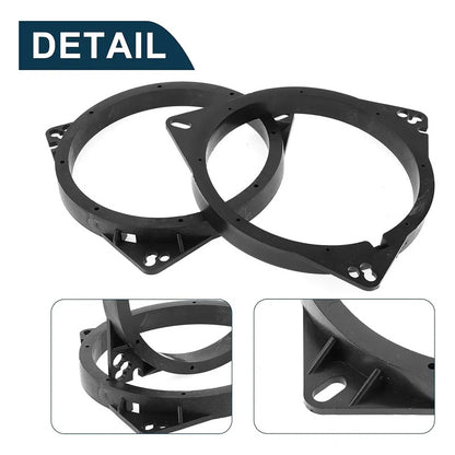 X2 Espaciador 18mm De Parlantes Adaptador 6.5 Pulgadas Auto Negro 25215