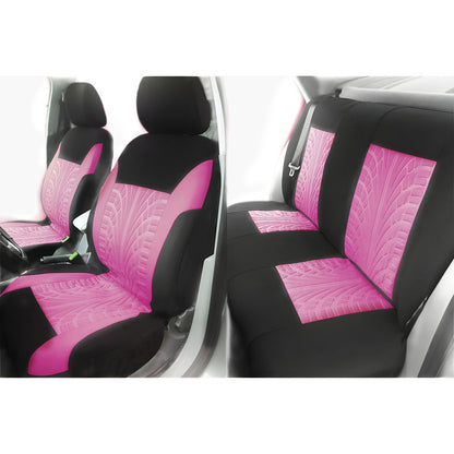 Funda Cubre Asiento Auto Rosado Universal 9pieza Rosa Diseño