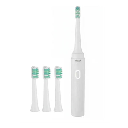 Cepillo De Dientes Eléctrico Recargable + 4 Repuestos Blanco
