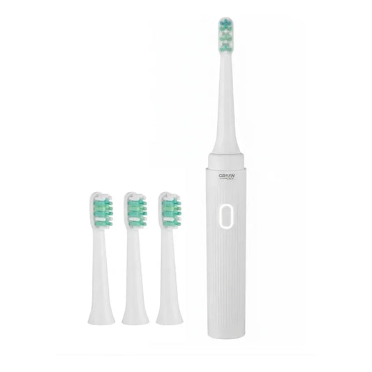 Cepillo De Dientes Eléctrico Recargable + 4 Repuestos Blanco