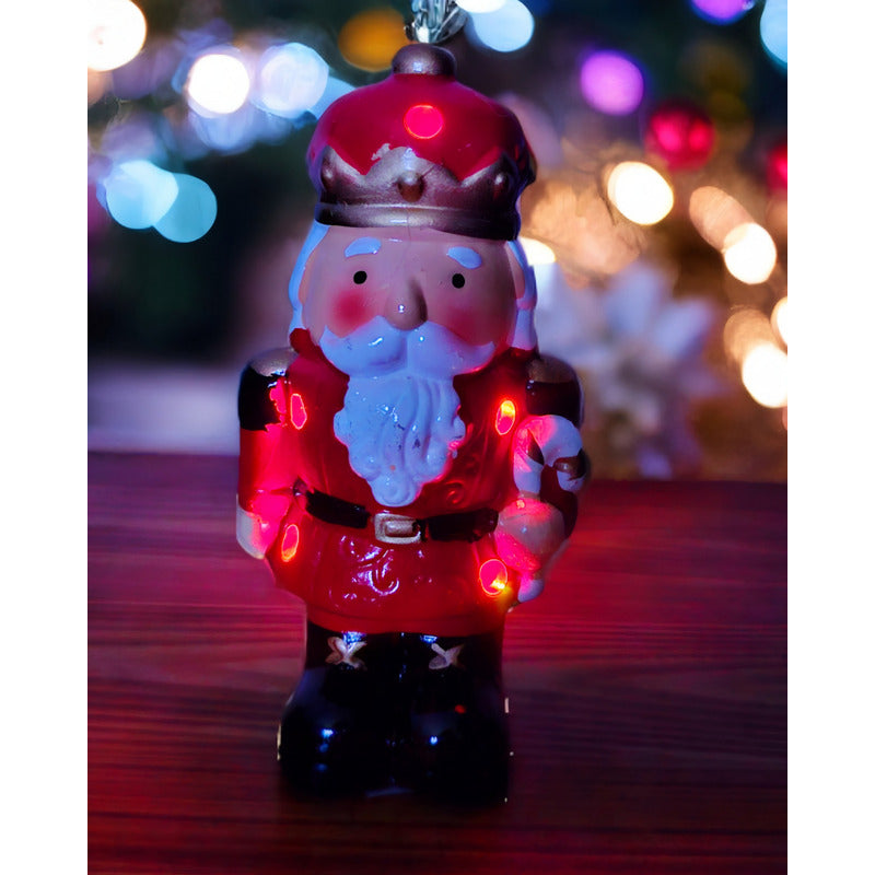 Cascanueces De Cerámica Con Luz Soldado Cascanueces Navidad