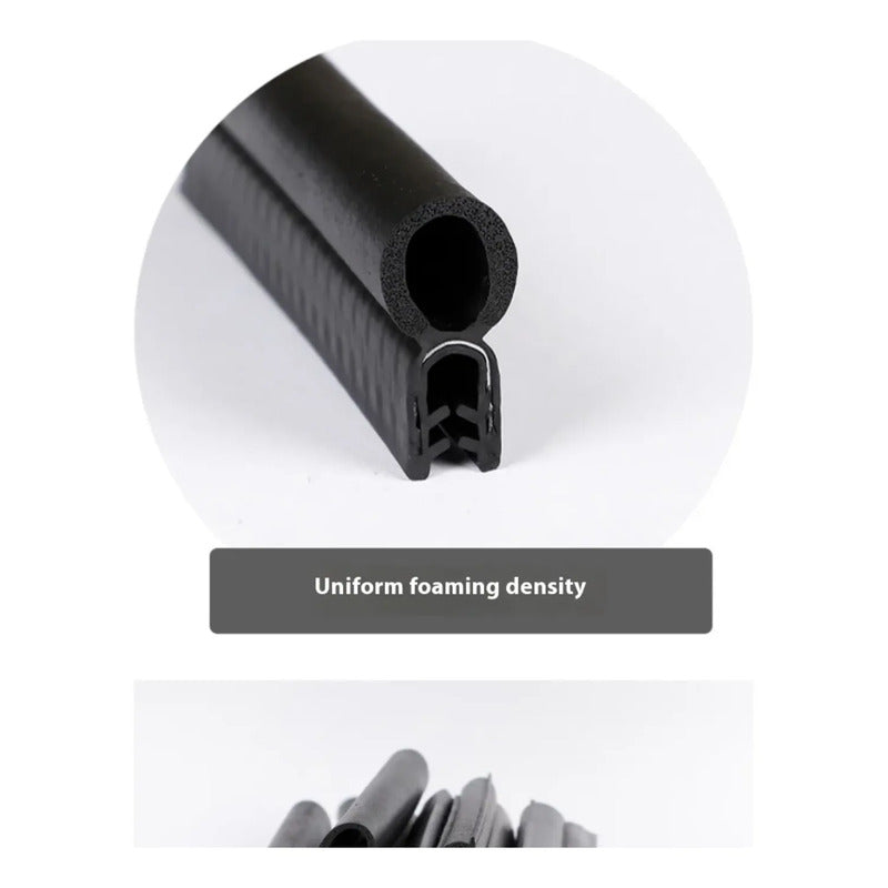 Moldura Contorno Puertas Aislamiento Sonido Absorción 1mts Negro Presión 1metro